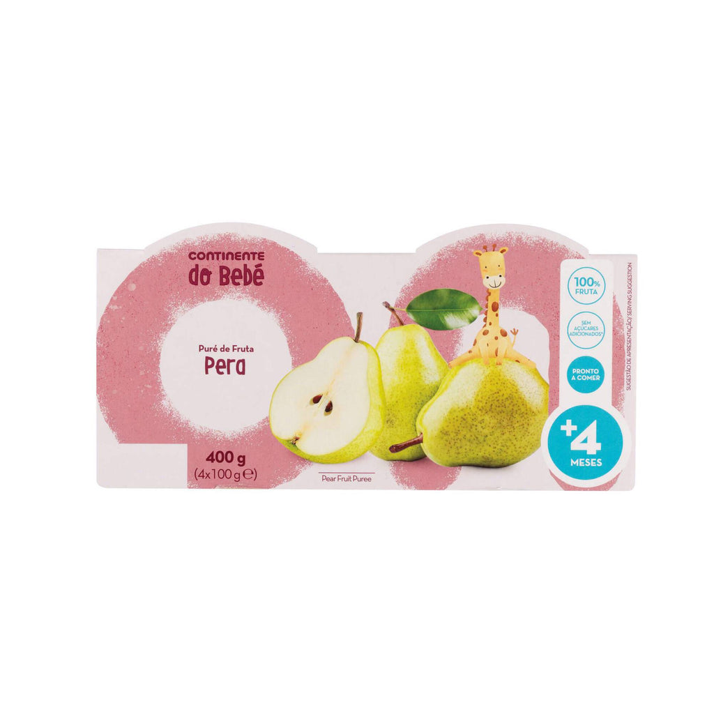 Fruta para Bebé Maçã e Pera sem Glúten Pack 4