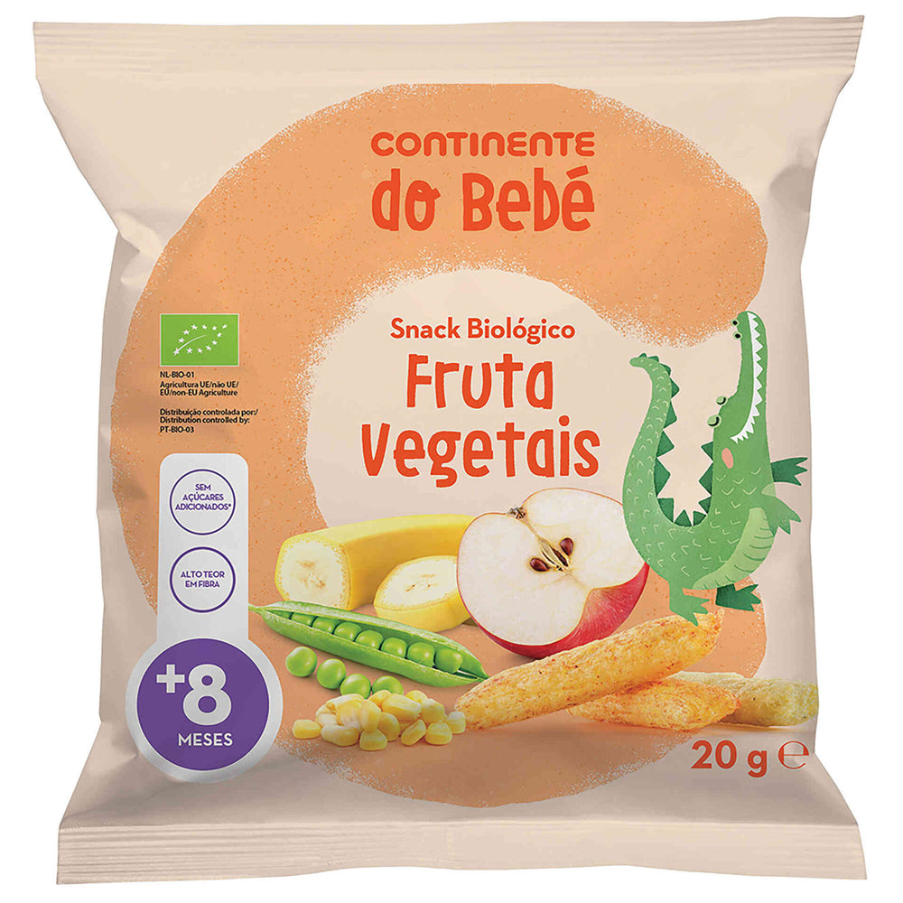 Snack BIO para Bebés Fruta e Vegetais +8M