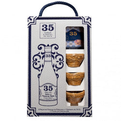 Licor 35 - Pastel de Nata Liqueur (3 Stoneware Glasses Offer)