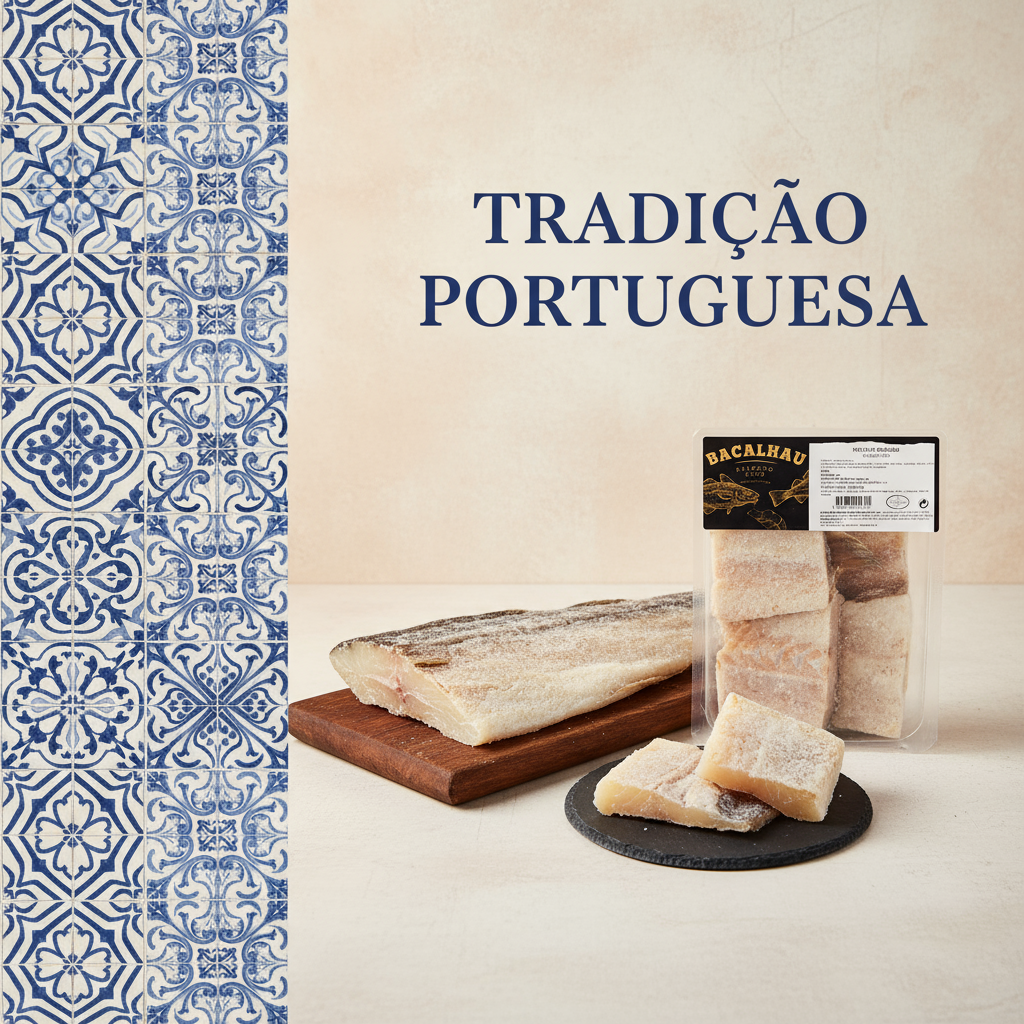 Banner Bacalhau com Azulejos - Tradição Portuguesa