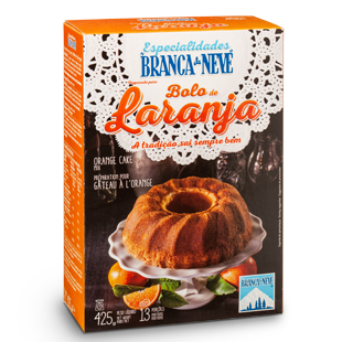 Preparado Bolo de Laranja Branca de Neve