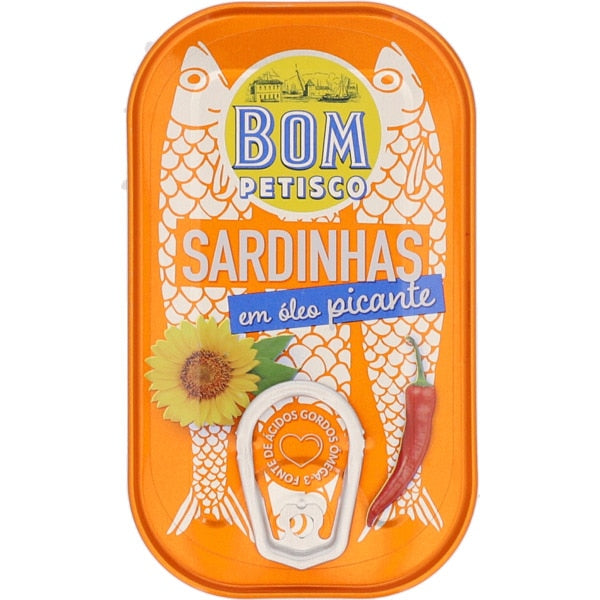 Sardinhas em Óleo Picante Bom Petisco