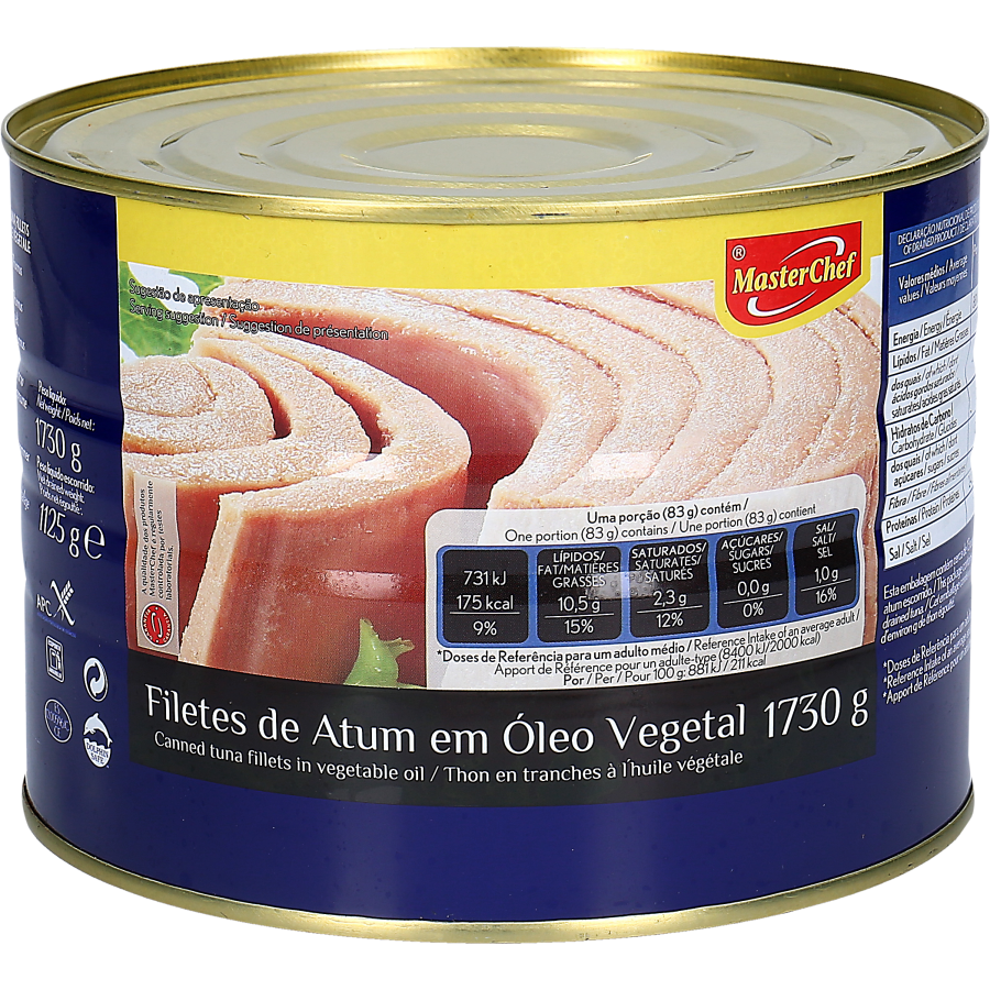 Tuna Fillets in Oil (1.7 kg)
