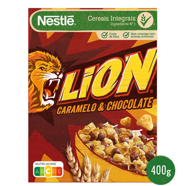 Cereais Chocolate e Caramelo Lion