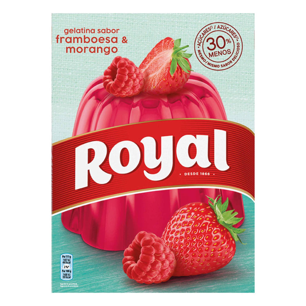 Gelatina Morango e Framboesa Royal