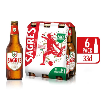 Cerveja Sagres Média (6*33CL)