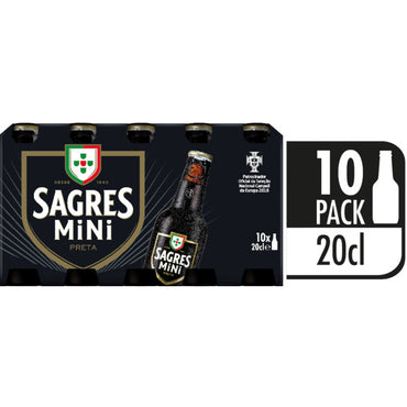 Cerveja Sagres Mini Preta (10*20CL)