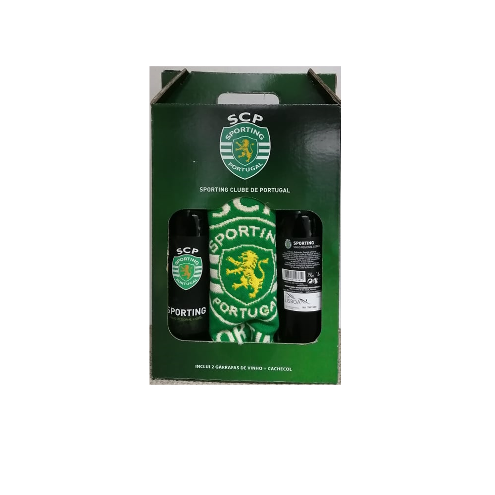 Conjunto Vinho Tinto Sporting com Cachecol