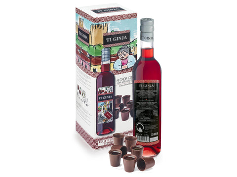 Ginja de Óbidos avec des coupes de chocolat Ti Ginja