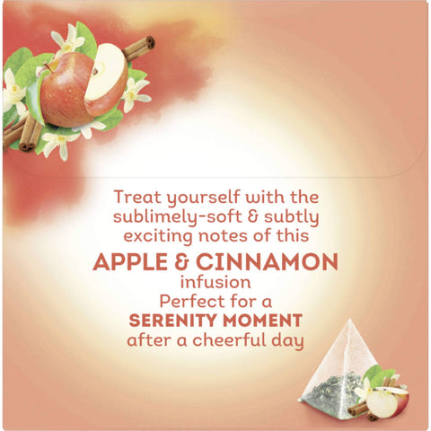 Sachets de thé infusés à la pomme et à la cannelle en forme de pyramide