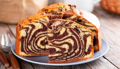 Préparation du gâteau marbré Blanche-Neige