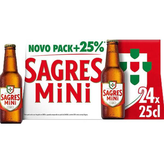 Cerveja Sagres Mini Pack Económico 24*25