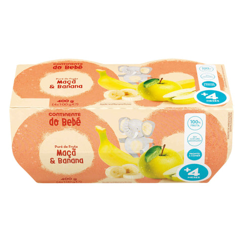 Purée de fruits : pomme et banane