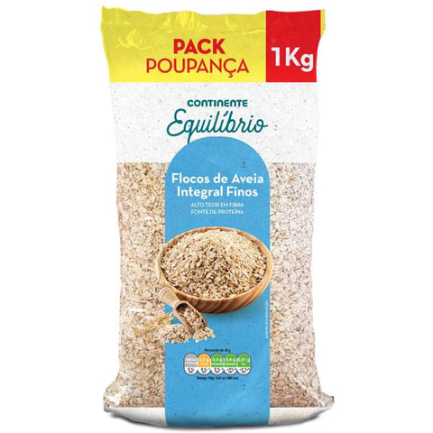 Flocos Aveia Finos Integral Pack Poupança Equilíbrio