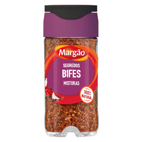 Tempero para Bifes Margão Segredos em frasco de 46 g.