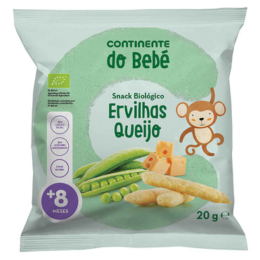 Snack BIO para Bebé Ervilhas e Queijo +8M