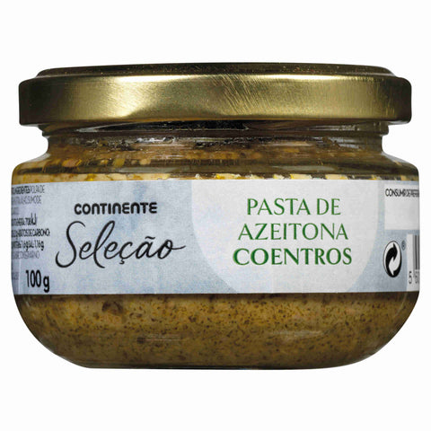 Frasco de Pasta de Azeitona com Coentros Seleção de 100 g.