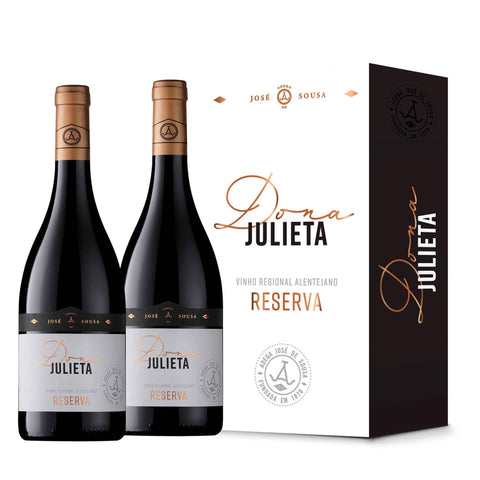 Ensemble de vins rouges régionaux Dona Julieta Reserva de l'Alentejo