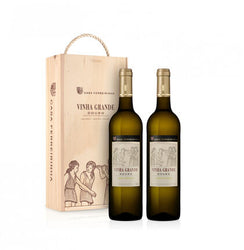 Conjunto de Vinho Tinto Douro Vinha Grande cx Madeira