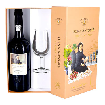 Vinho do Porto Dona Antónia Reserva Tawny (oferta caixa e copo)