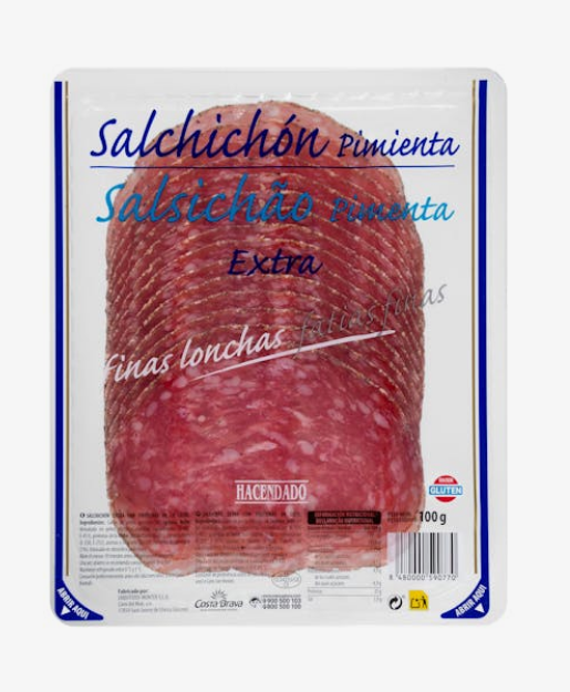 Salsichão com Pimenta Fatiado / Salsichón con Pimienta Lonchas