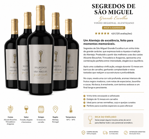 Red Wine Segredos de São Miguel Grande Escolha