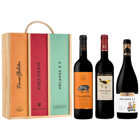 Coffret en bois Papa Figos, Trinca Bolotas, Mélange à Trois