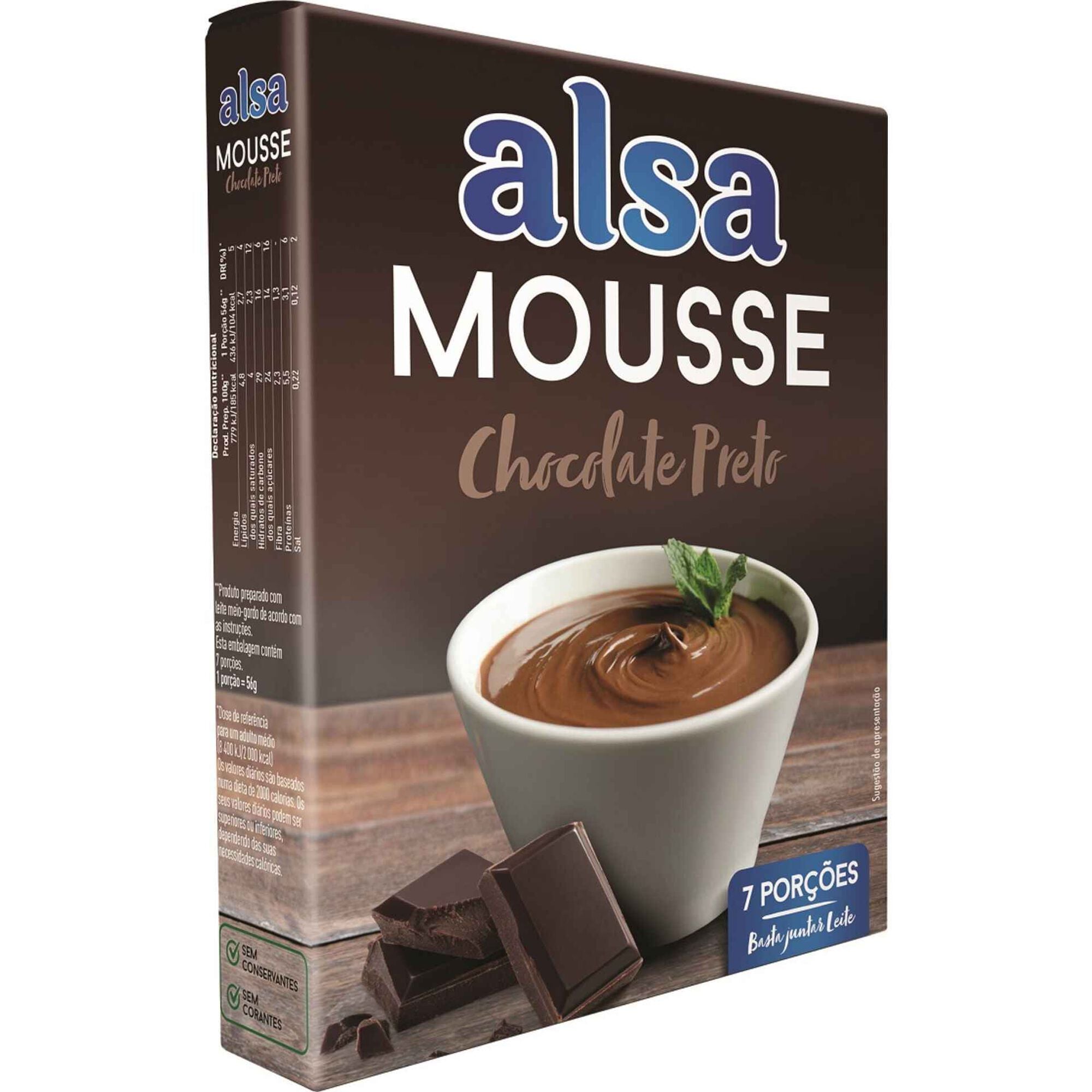 Mousse Chocolate Preto Alsa