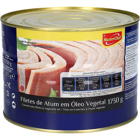 Filets de thon à l'huile (1,7 kg)