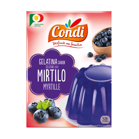Gélatine aux myrtilles