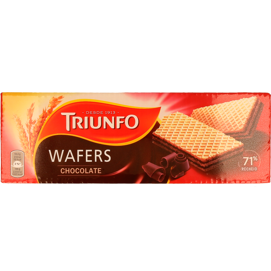 Bolacha Waffer Chocolate Triunfo