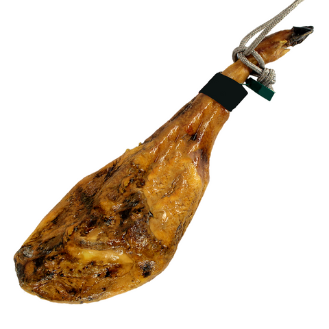 Épaule de porc noir entière, salaison traditionnelle, planche à découper et couteau inclus.